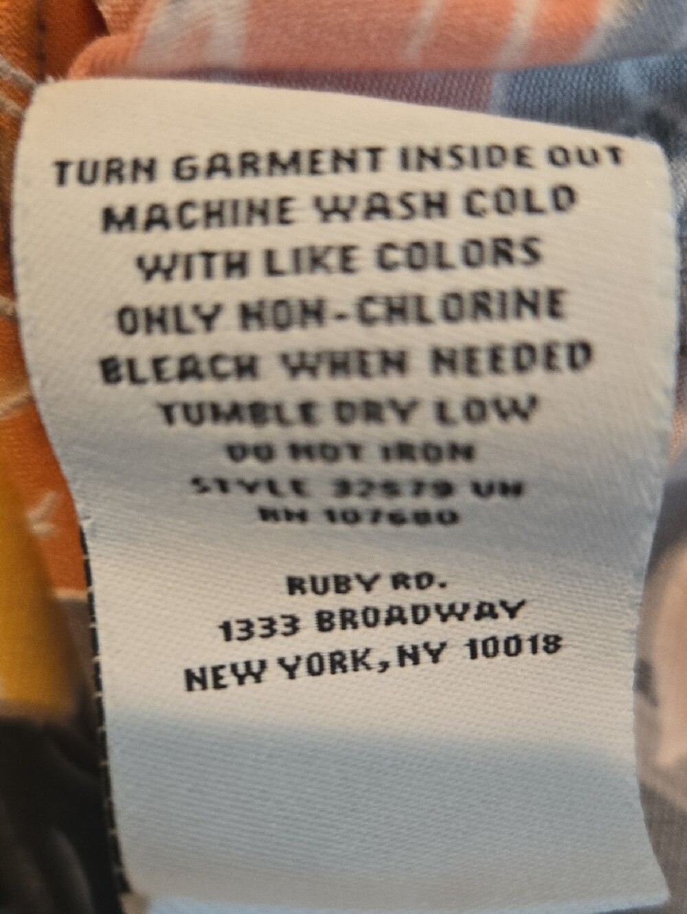 Ruby Rd. Yellow Logo Tag on Black & Gray Pattern - Picture 4 of 5